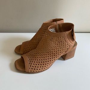 Mimosa leather open toed heeled shoes